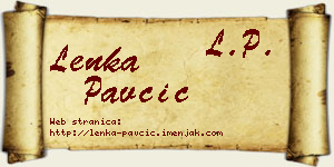 Lenka Pavčić vizit kartica